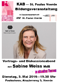 Sabine Weiss, MdB im Paulushaus