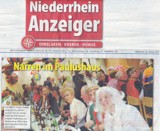 Niederrheinanzeiger Titelseite Artikel vom 16.01.2013 -Klicke und Bild erscheint in Farbe und Größer